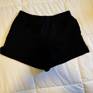 Black Aritzia mini Sweat Shorts